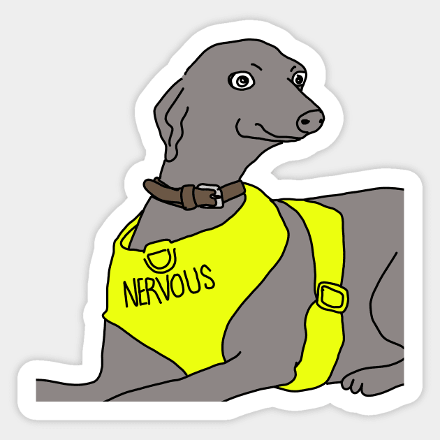 NERVOUS Sticker by SianPosy